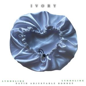 Ivory Satin Adjustable Bonnet